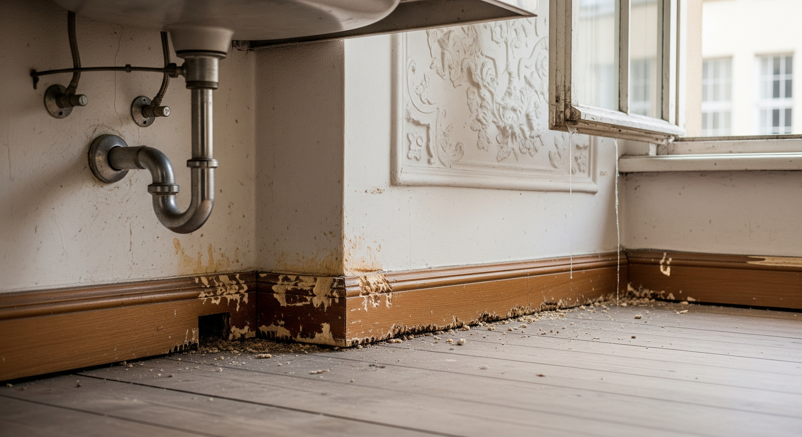 Mäusebefall in Berliner Altbauwohnung mit typischen Eintrittsstellen